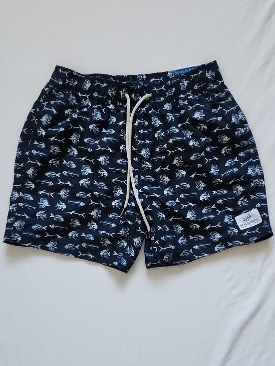 Beach Bros. Other - NWT Beach Bros Men's Black Fish Skeletons Print Swim Trunks Size Medium